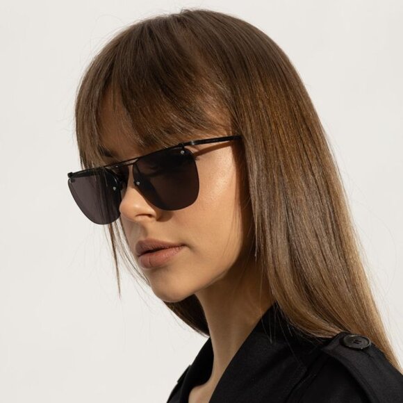 NWT SAINT LAURENT UNISEX BLACK SUNGLASSES - Picture 1 of 4